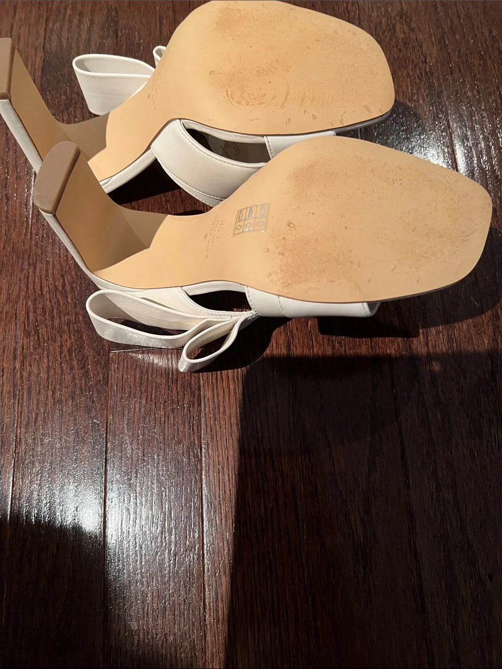 New Kate Spade Bianca mules. Ivory color. Eccentric Bow and Block Heel.